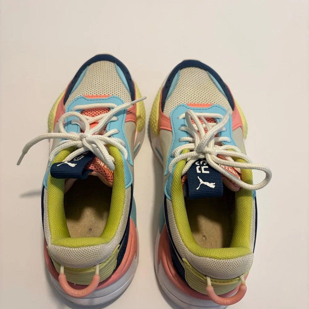 Puma RS-X Core JR Junior White-Dark Denim-Gulf Stream Free - Picture 8 of 11